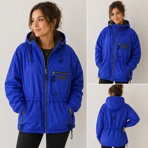 Eddie Bauer Ebtek Thinsulate Womens Sz Med Pet Waterproof Hooded Zip Jacket